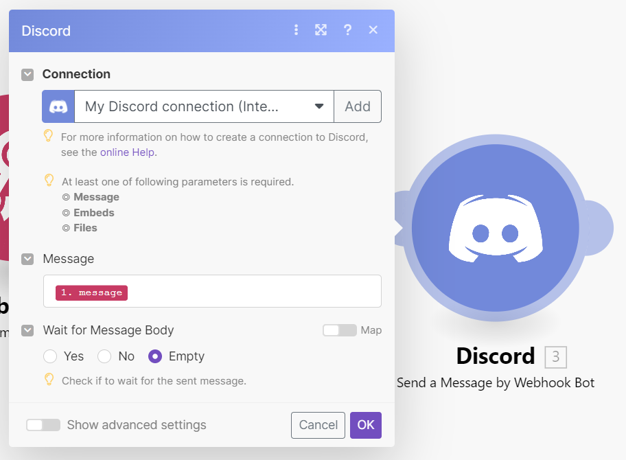 Discord module setup